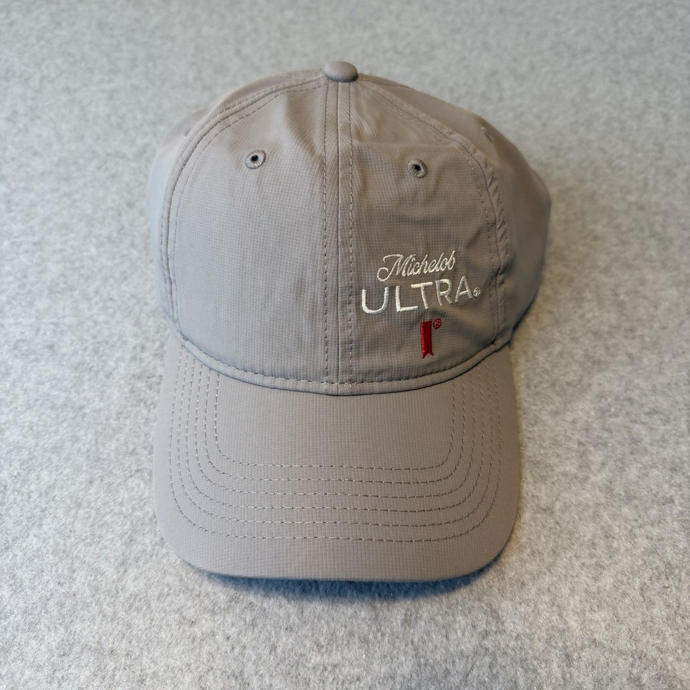 NEW Michelob Ultra Hat Gray Adjustable Baseball Cap Embroidered Logo Beer